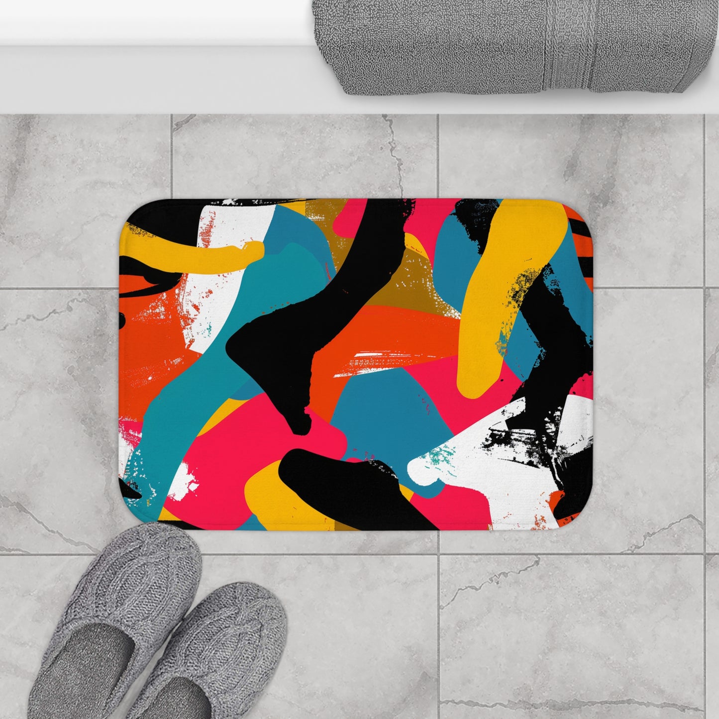 Vibrant Abstract Bath Mat