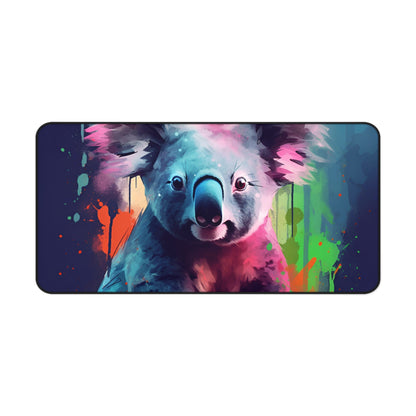 "Charming Koala Watercolor Desk Mat - Adds playful charm to your workspace with cute koala design, perfect for adding personality."