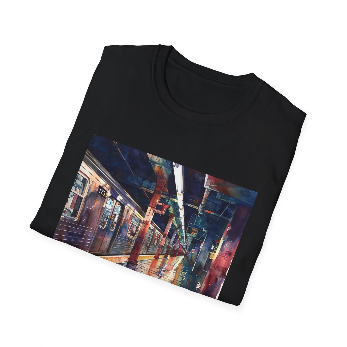 ## The City That Never Sleeps in Watercolor: The New York Subway T-shirt