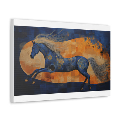 Wild Stallion Abstract Canvas Print