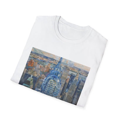 ## Art Deco on the Skyline: Chrysler Building Watercolor T-shirt
