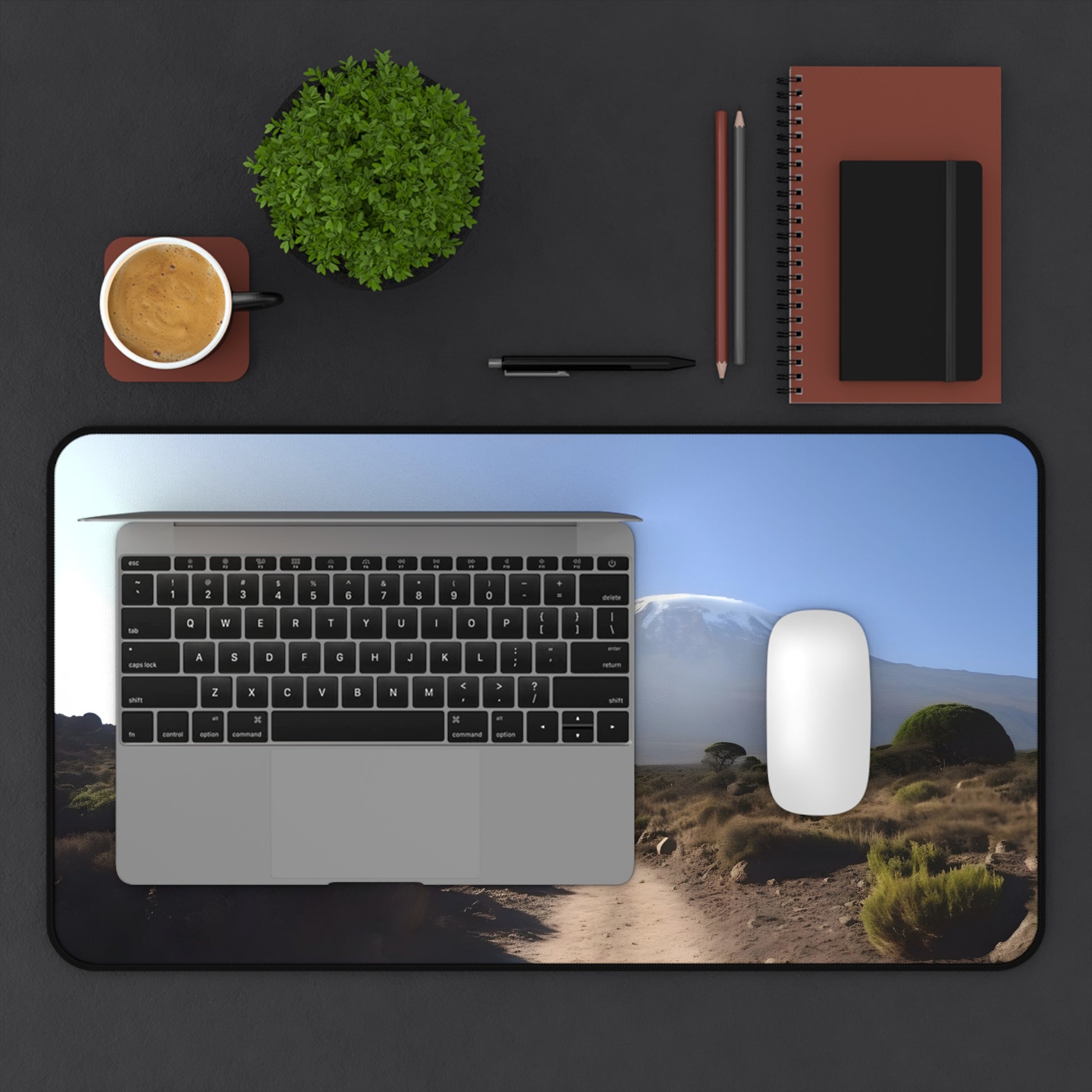 "Kilimanjaro Desk Mat - Feel inspired by Tanzania's landscapes at your workspace"