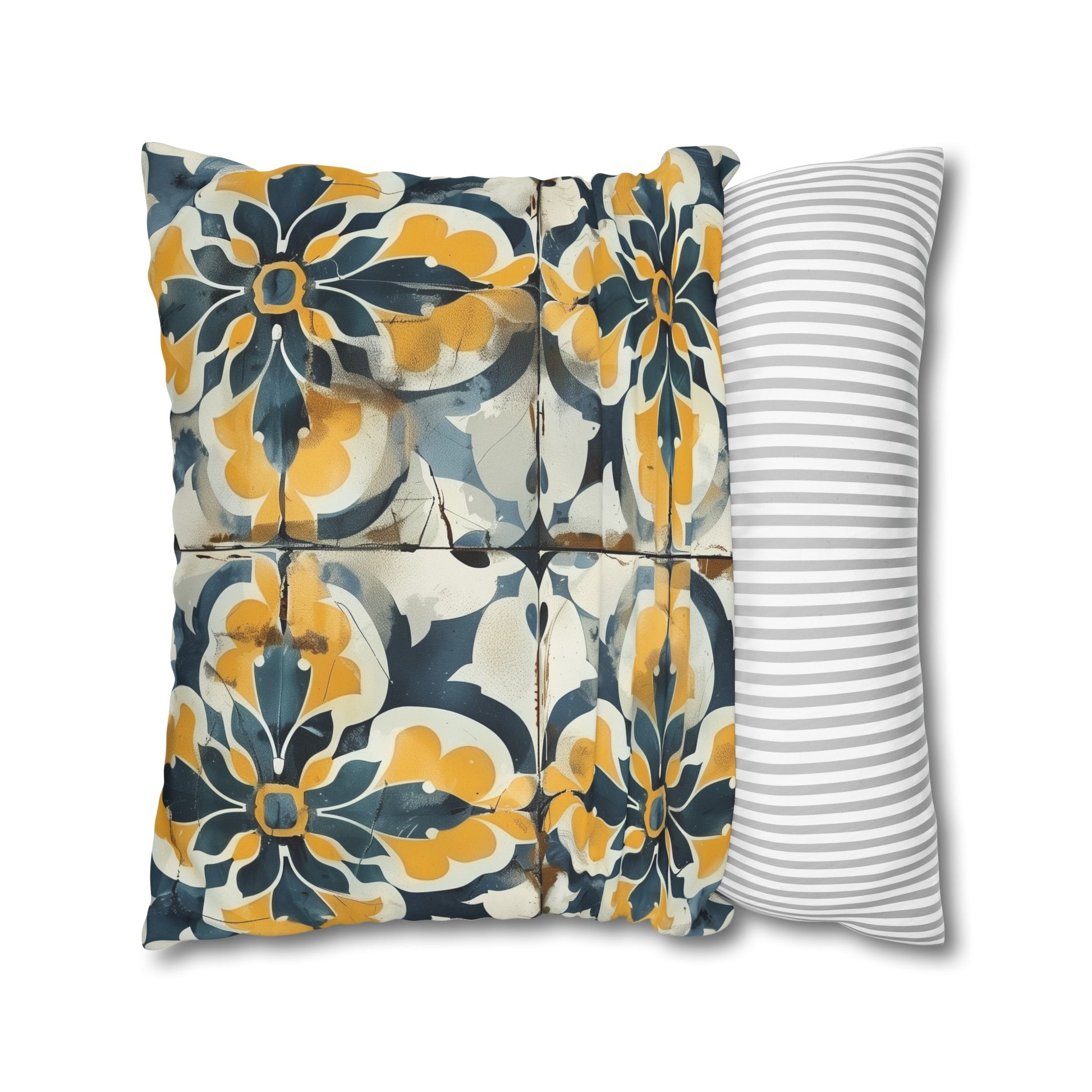 "Artisan Tiles Pillow Case - Elegant seamless pattern for sophisticated bedding"