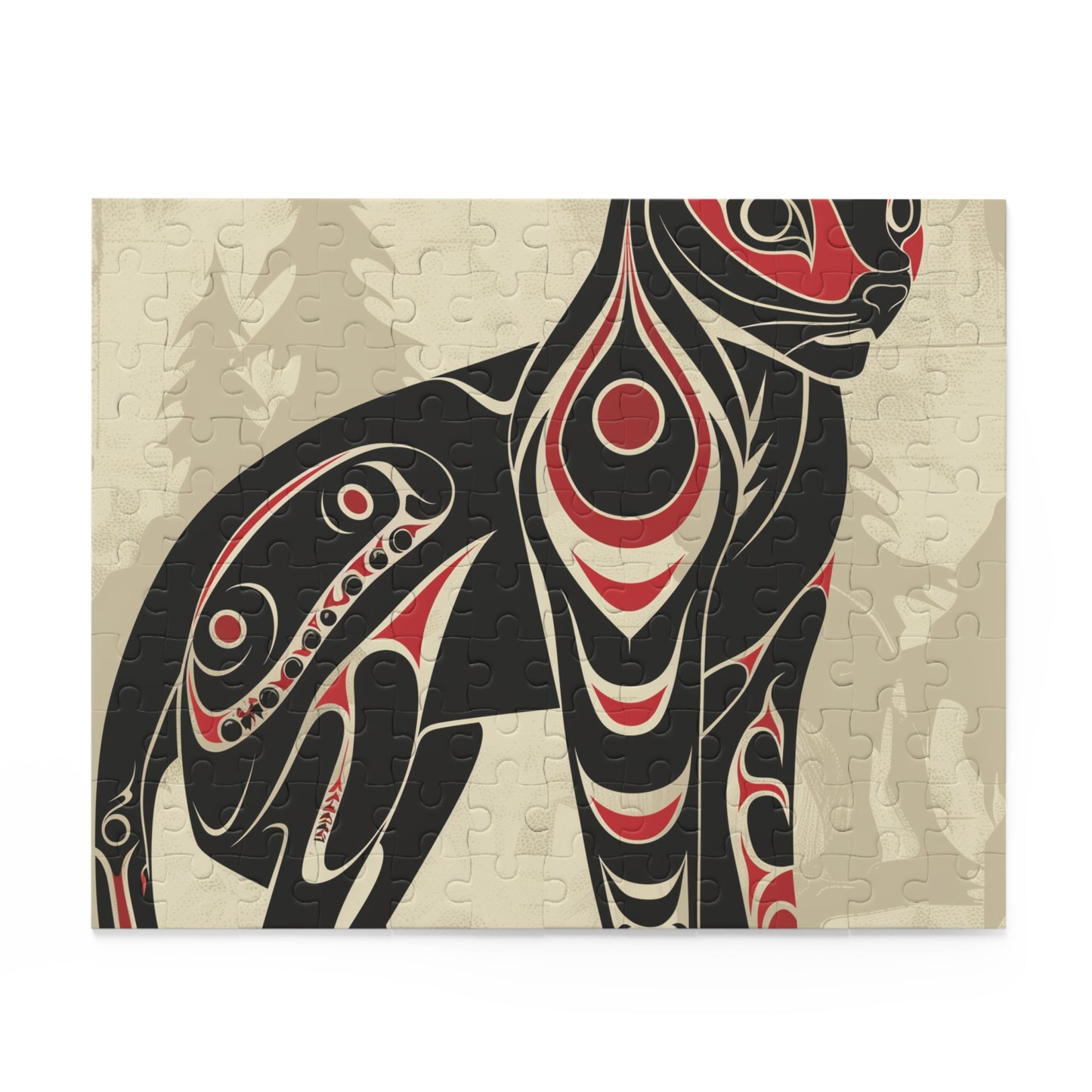 Intricate Tribal Animal Totem Jigsaw Puzzle celebrating nature & ancient traditions