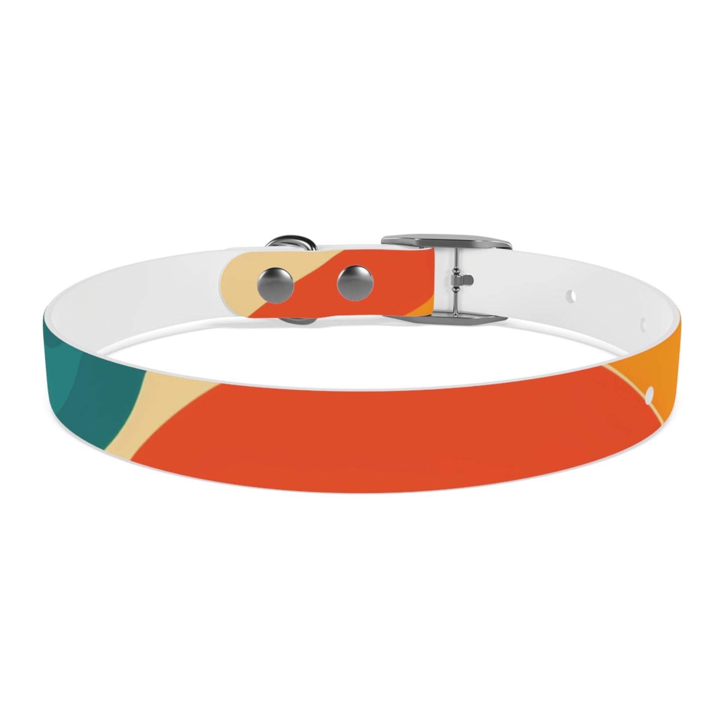 Retro Waves Dog Collar: Colorful & Vibrant Design