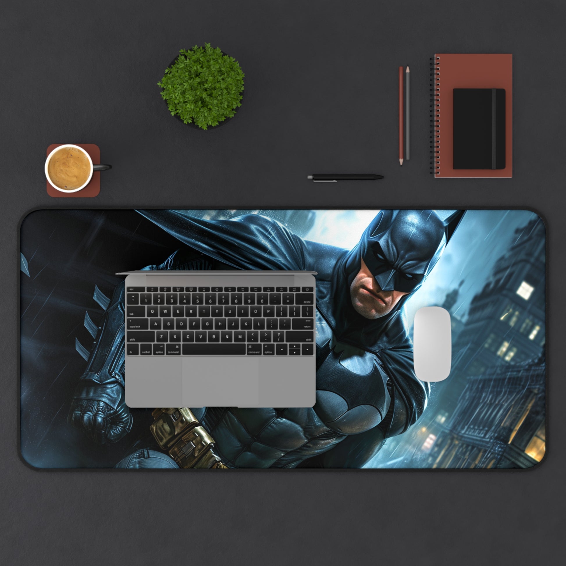 "Batman Gotham City Desk Mat - Transform your workspace with iconic imagery for superhero fans"