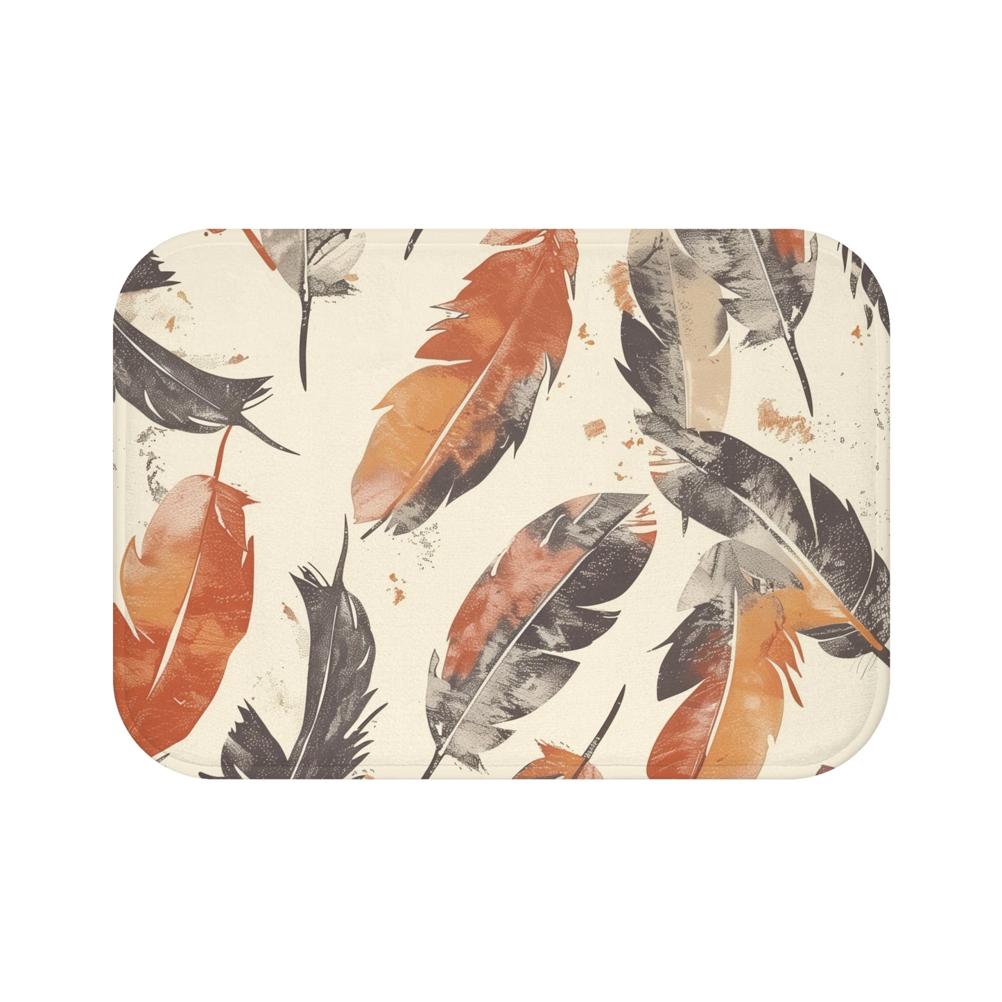 Boho Feathers Bath Mat | Bath Mats | Bath, Bathroom, Home & Living, Indoor, Sublimation | Prints with Passion