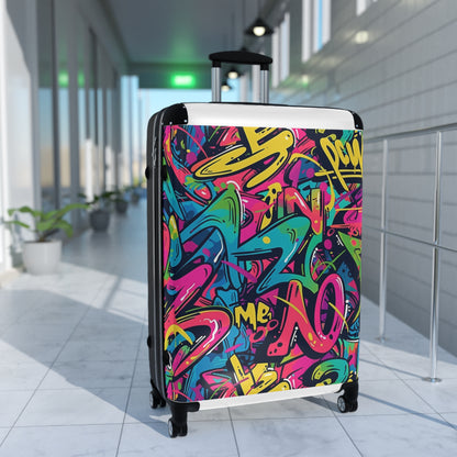 Neon Urban Graffiti Suitcase Collection