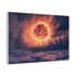 Solar Storm Erupting over Frozen Jungle Stretched Canvas Wall Art