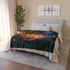 Cyborg Hand Holding Fireflies — Plush Fleece Throw Blanket — Product Detail View 9