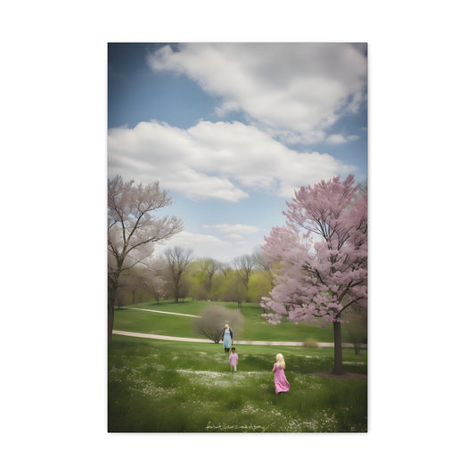 Springtime in Bloom: A Day at the Park Canvas: springtime supplements for dogs | Canvas | Art & Wall Decor, Canvas, Fall Picks, Hanging Hardware, Home & Living, Indoor, Top Spring Products, Valentine's Day promotion | Prints with Passion