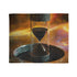 Hourglass with Black Hole in Center Plush Fleece Throw Blanket