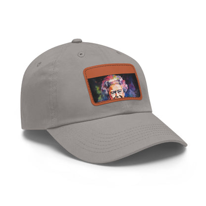 Regal Glow: Queen Elizabeth II Watercolor Neon Cap