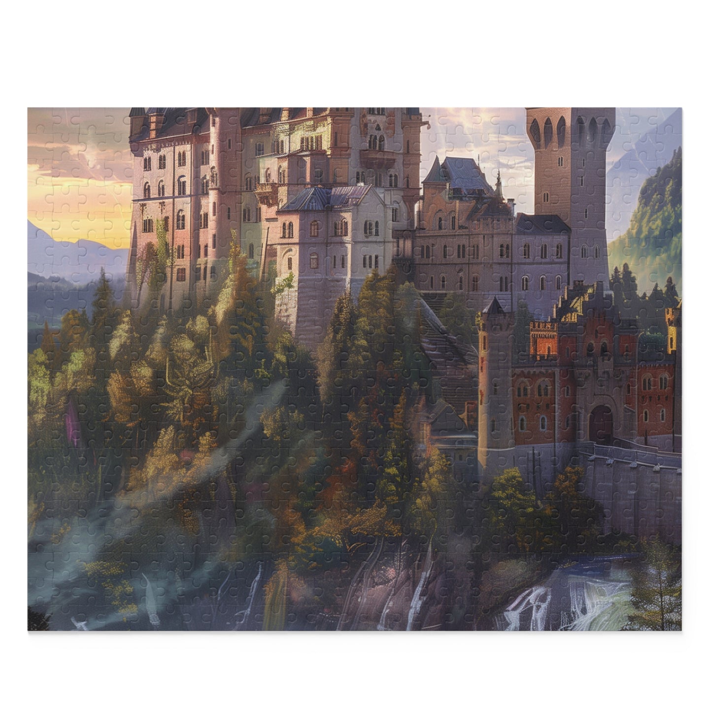 "Capture the magic with Majestic Fantasy Castle Jigsaw Puzzle - enchanting landscapes and mythical creatures"