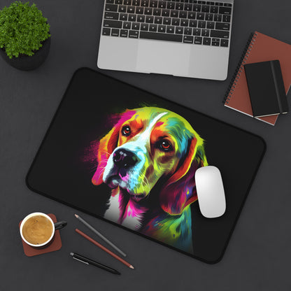 "Beagle Buddies Desk Mat - Cute dog-themed workspace accessory for dog lovers, protects desk, adds adorableness"