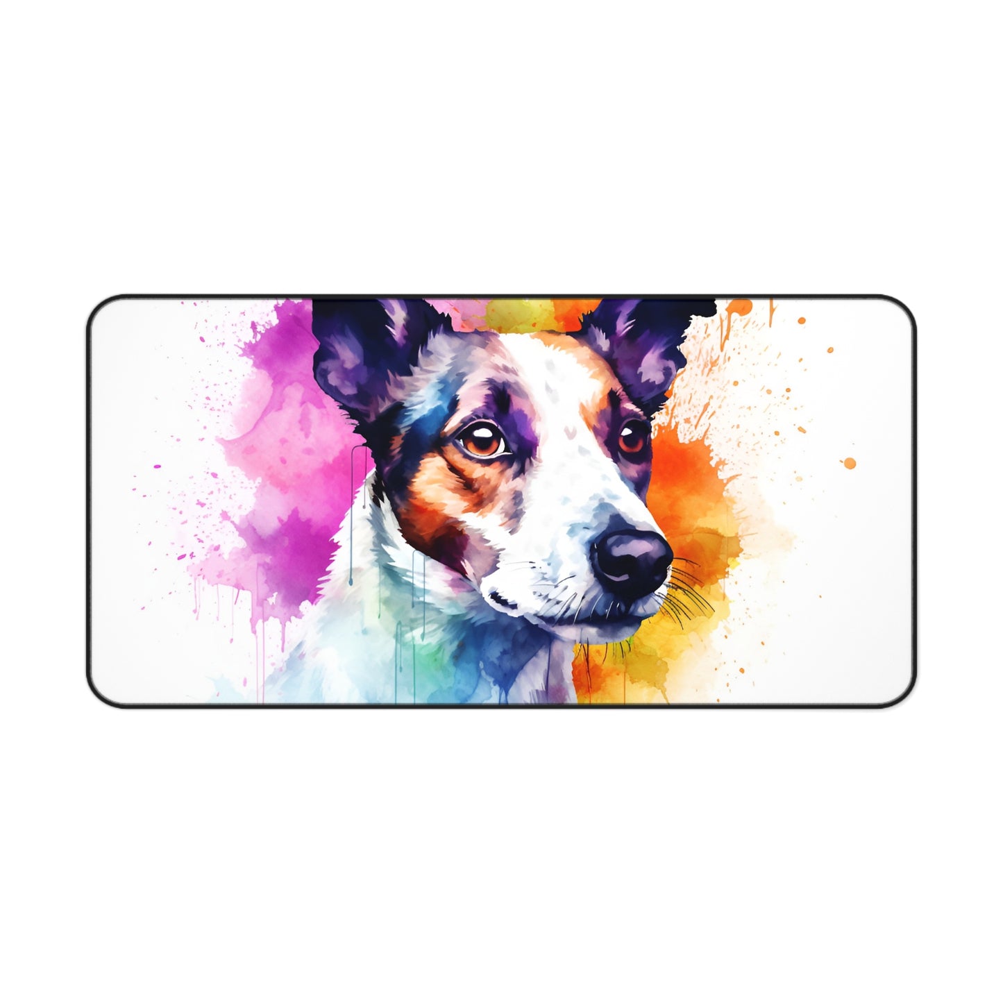 "Joyful Jack Russell desk mat for an organized and stylish workspace"