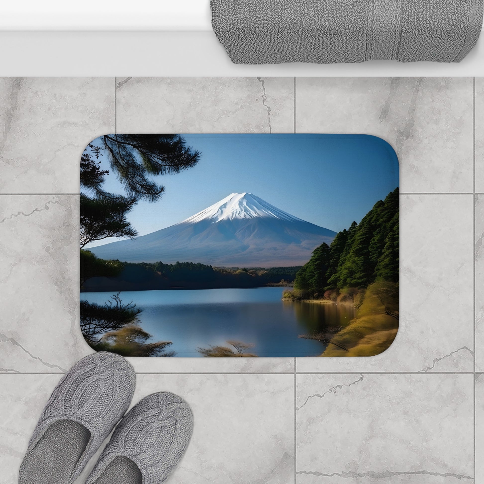 Fuji Serenity Bath Mat | Bath Mats | Bath, Bathroom, Home & Living, Indoor, Sublimation | Prints with Passion