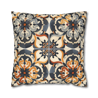 "Elegant Artisan Tiles Pillowcase Collection - Traditional ceramic tile inspired pattern to elevate your bedroom decor"