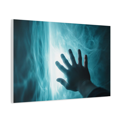 Hand Reaching Through Glowing Portal — Canvas Wall Art — Product Detail View 6