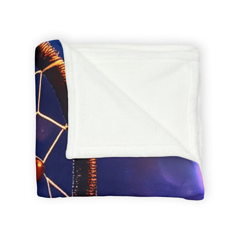 Dreamcatcher Suspended in Stars — Plush Fleece Throw Blanket — Product Detail View 11