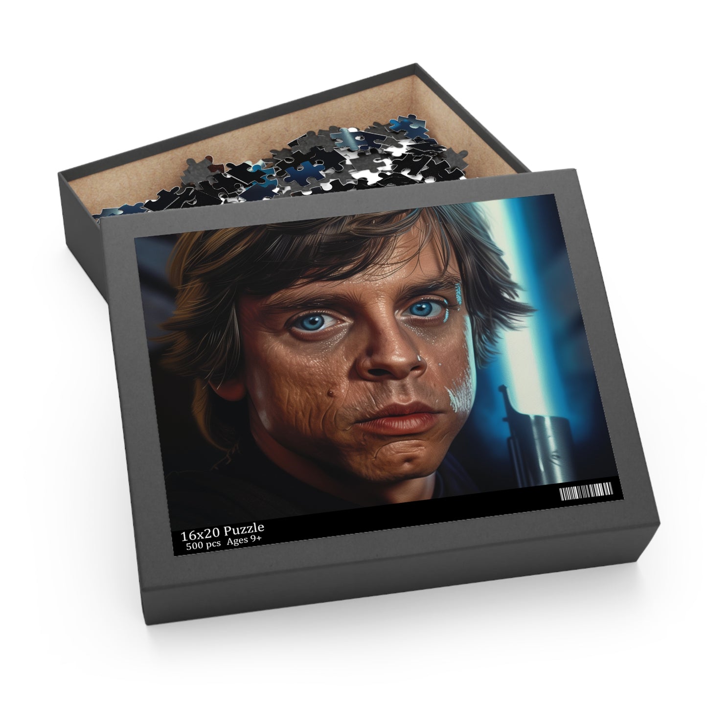 "Star Wars Luke Skywalker Jedi Puzzle Masterpiece - Challenge yourself with this thrilling jigsaw puzzle of the heroic Jedi master."