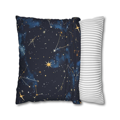 "Starry Night Pillowcase: Constellation Stars seamless pattern for dreamy bedroom decor"