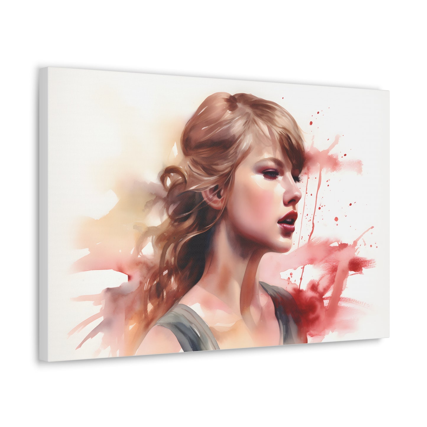 Taylor Swift Watercolor Canvas Print