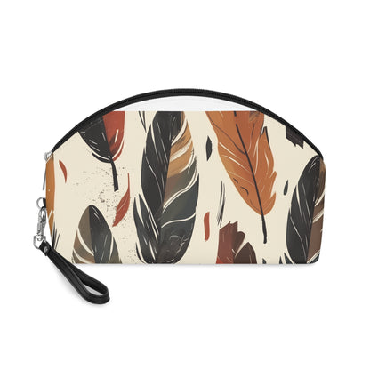 Boho Feather Bliss Makeup Bag | Makeup Bag | Accessories, All Over Print, AOP, Cosmetics, Pouches, Sublimation, Travel Accessories, With zipper | Prints with Passion