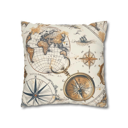 "Vintage Maps Pillowcase - Transform your bedroom with antique map pattern, adding charm and personality"