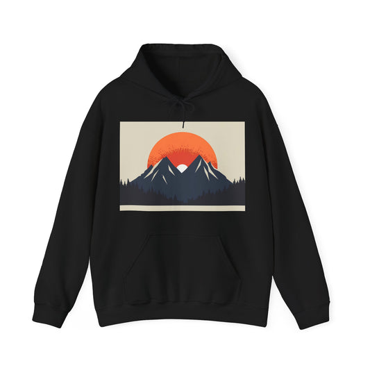 The Ascent: A Minimalist Sunrise Hoodie | Hoodies | DTG, Hoodies, Men's Clothing, Regular fit, Unisex, Women's Clothing | Prints with Passion