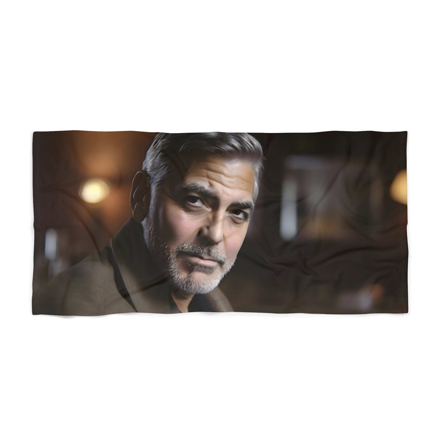 it's the perfect accessory for a day at the beach. This oversized beach towel is a must-have for any George Clooney fan looking to lounge in style. Whether you're at the beach or by the pool