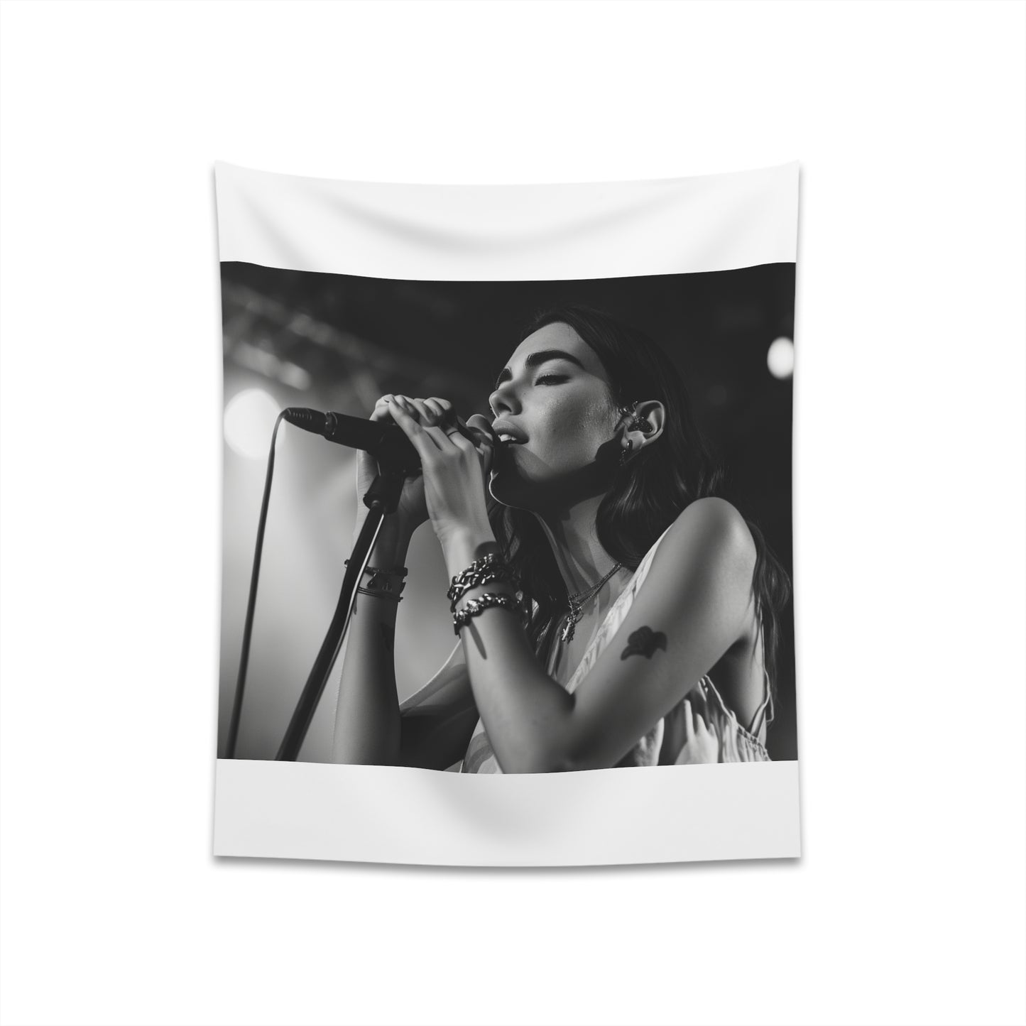 "Dua Lipa Live in Concert Tapestry - High-Quality Music Fan Décor Gift"