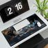 Glass Canyon Refracting Light Dragons — XL & XXL Desk Mat — 3mm Non-Slip Natural Rubber Base Detail