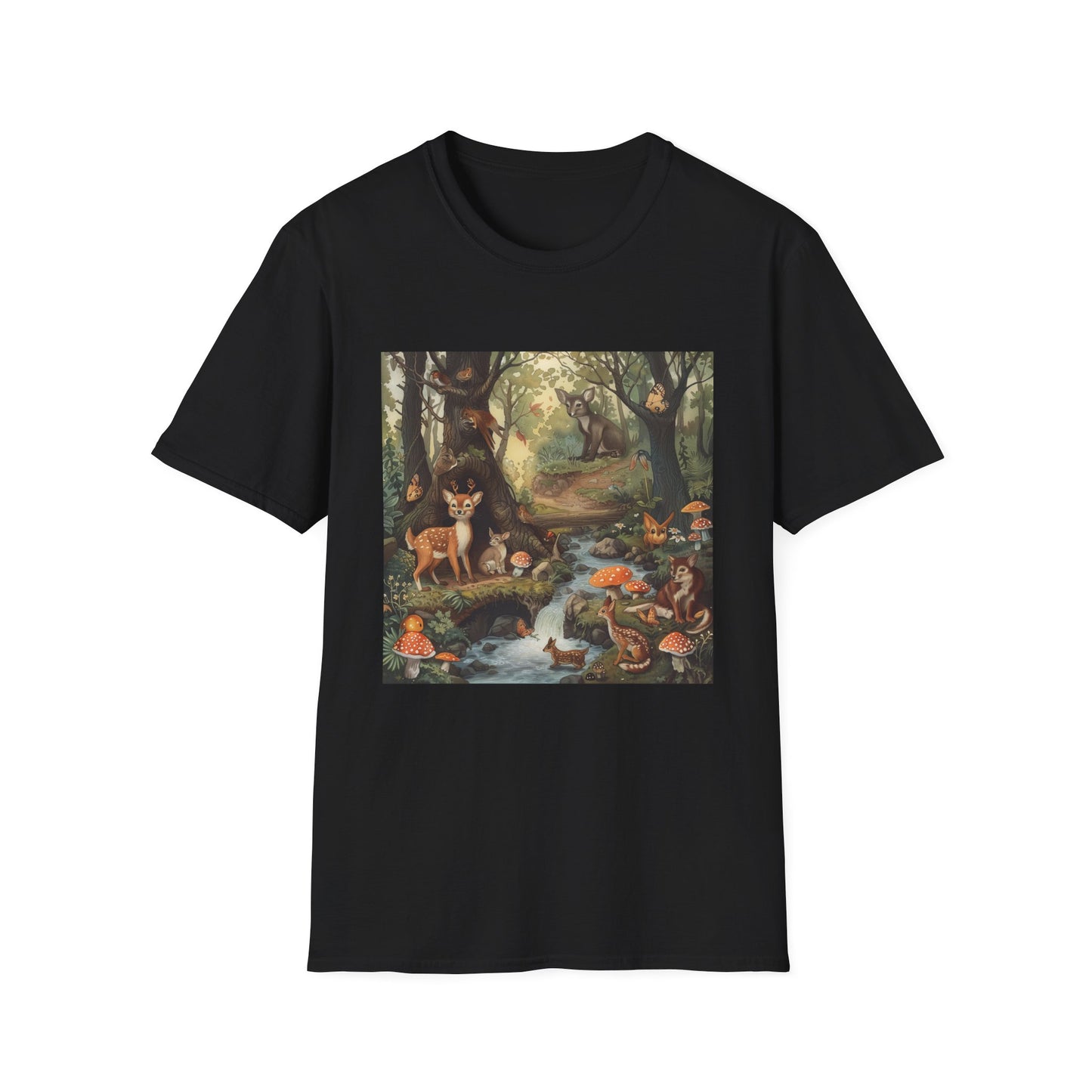 Woodland Wonderland: A Gathering of Creatures | T-Shirt | DTG, Men's Clothing, Regular fit, T-Shirts, Unisex, Women's Clothing | Prints with Passion