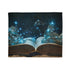 Book Pages Turning into Constellations Plush Fleece Throw Blanket