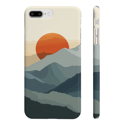 Serene Summit: Minimalist Sunrise Phone Case