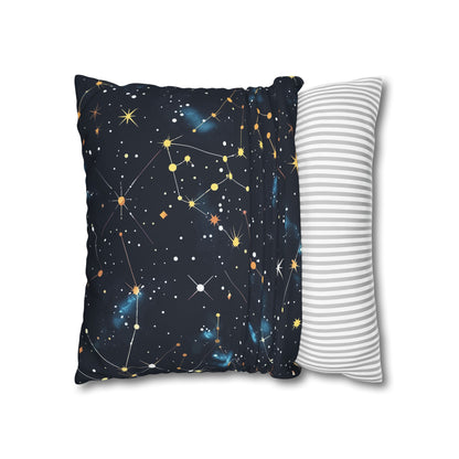 "Starry Night Pillow Case - Enter a dreamy world of cosmic bliss with our Constellation Stars design for a peaceful night's sleep"