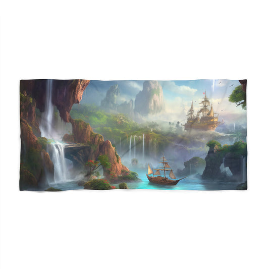 our Neverland Paradise Beach Towel is a must-have accessory for all your summer escapades. Get yours today and make every beach day an enchanting experience.