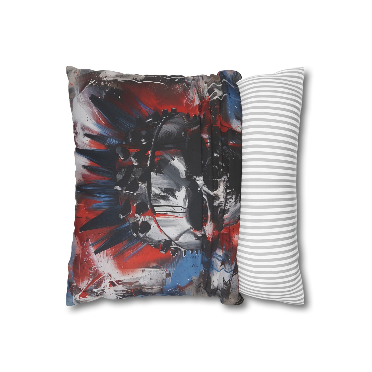 "Rebel Skull Pillowcase - High-quality, edgy design for a touch of rock 'n' roll style in your bedroom. Perfect gift idea!"