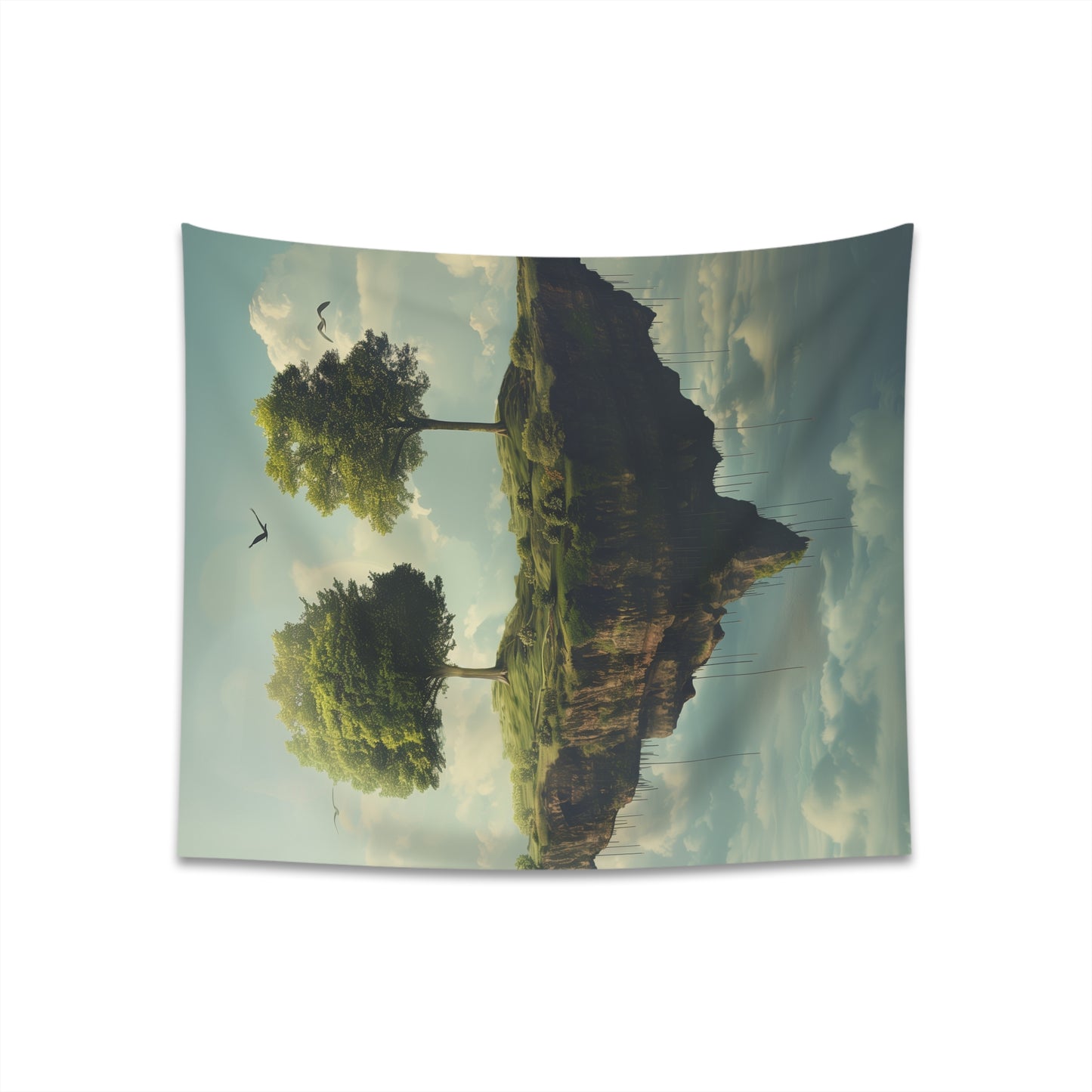 "Island in the Clouds Surreal Tapestry - High-Quality, Stylish, Perfect for All Seasons - Available in 34" x 40" and 57" x 57" - Makes a Great Gift - BenCPrints"