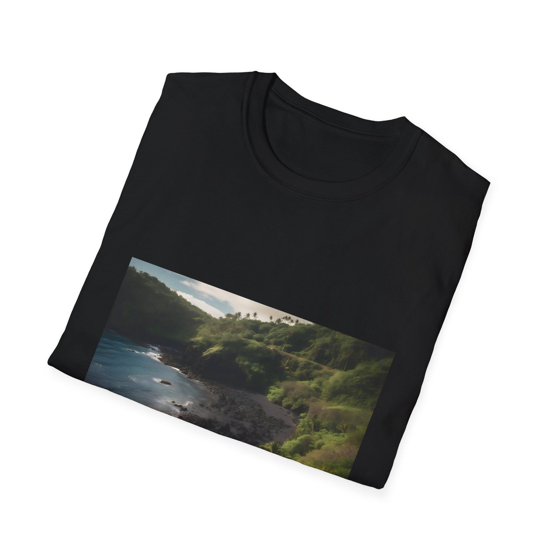 A Tapestry of Nature's Wonders T-shirt featuring Maui's diverse landscapes - rugged coastlines, lush rainforests, and majestic waterfalls. Feel the spirit of adventure with this vibrant masterpiece, embodying the beauty of exploration and the enduring magic of Hawaii's enchanting shores. Carry a piece of Maui's wild essence close to your heart.