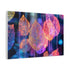 Dreamscape with Levitating Neon Leaves (Edition II) — Canvas Wall Art — Side Profile & Stretched Corner Detail