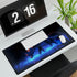 Bioluminescent Fox Walking Through Swamp — XL & XXL Desk Mat — 3mm Non-Slip Natural Rubber Base Detail