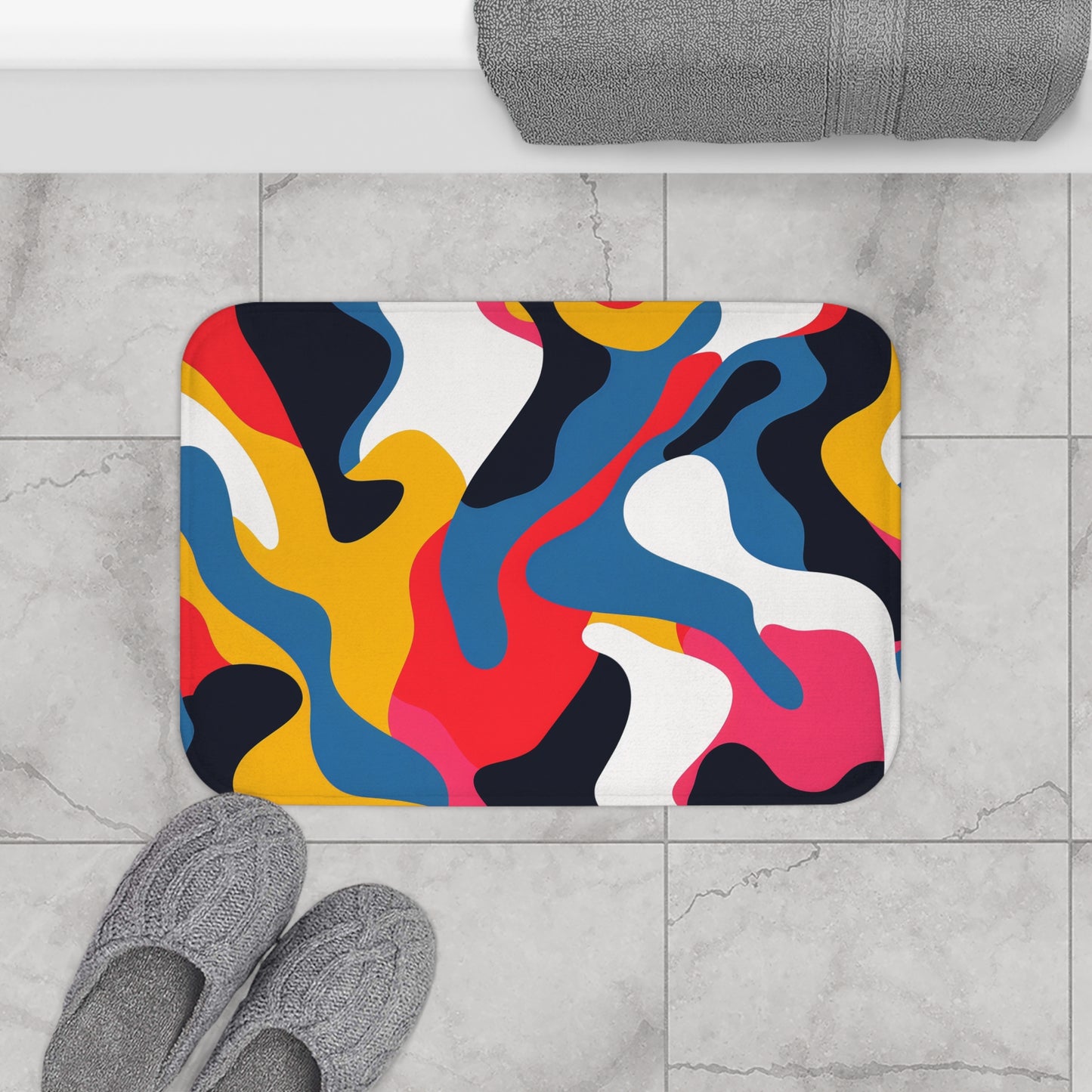 Vibrant Abstract Bath Mat