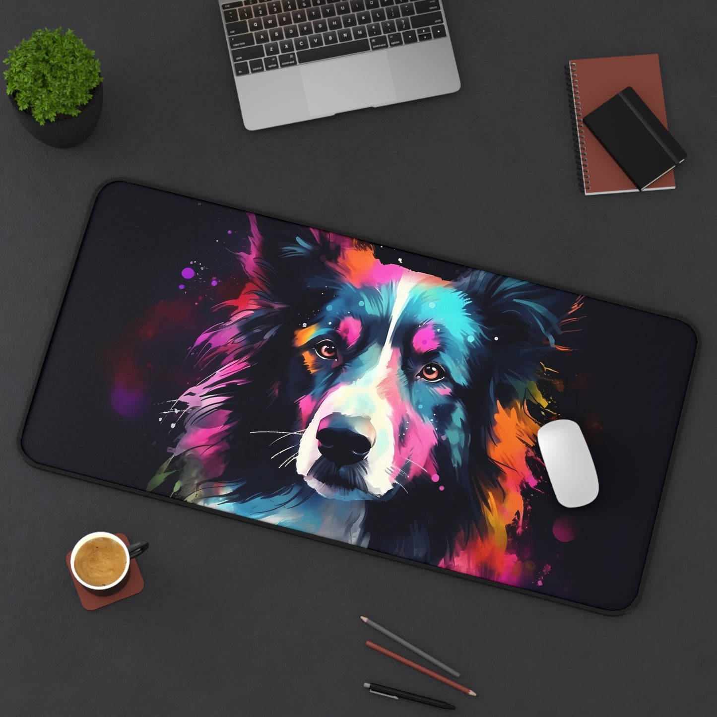 Cute Collie Desk Protector Mat | Desk Mat | Accessories, Back-to-School, Desk, Fall Bestsellers, Home & Living, Mouse pad, Mouse Pads, Mousepad, Seasonal Picks, Stationery, TikTok | Prints with Passion