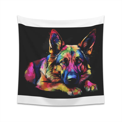 German Shepherd Guardian Tapestry: Celebrating loyalty and strength with high-quality material, a perfect gift for all seasons.