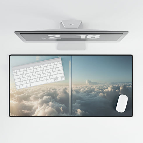 Skyscraper Shaped Like a Sword — XL & XXL Desk Mat — Product Detail View 5