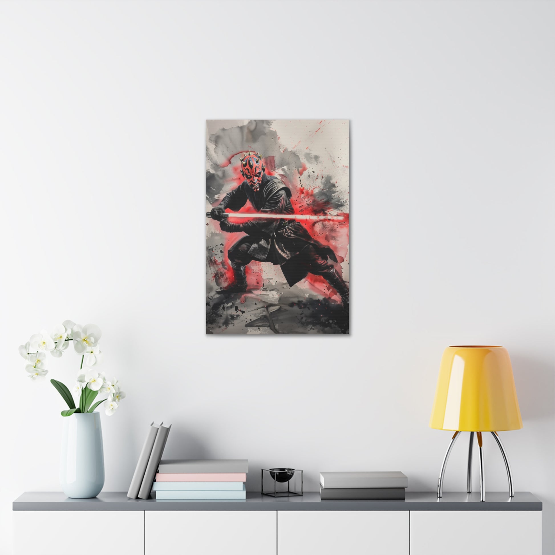 Darth Maul: Fury Unleashed Lightsaber Canvas | Canvas | Art & Wall Decor, Canvas, Fall Picks, Hanging Hardware, Home & Living, Indoor, Top Spring Products, Valentine's Day promotion | Prints with Passion