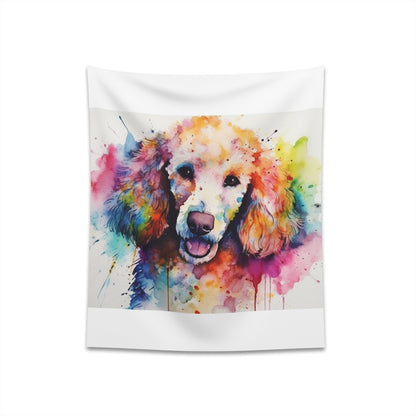 "Adorable Poodle Love Tapestry: Cozy Curls and Cuddles for Stylish Decor"