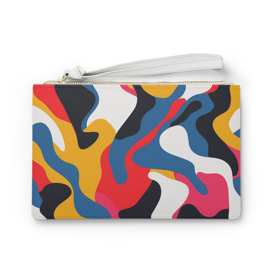 Colorful Abstract Clutch Bag | Clutch Bags | Accessories, All Over Print, AOP, Assembled in the USA, Assembled in USA, Bags, Made in the USA, Made in USA, Vegan | Prints with Passion